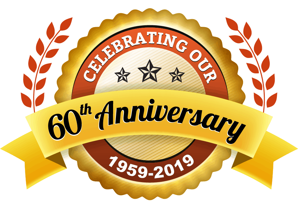 Jack's Refrigeration Heating & Cooling in Kingsburg, CA 60 Year Anniversary Badge